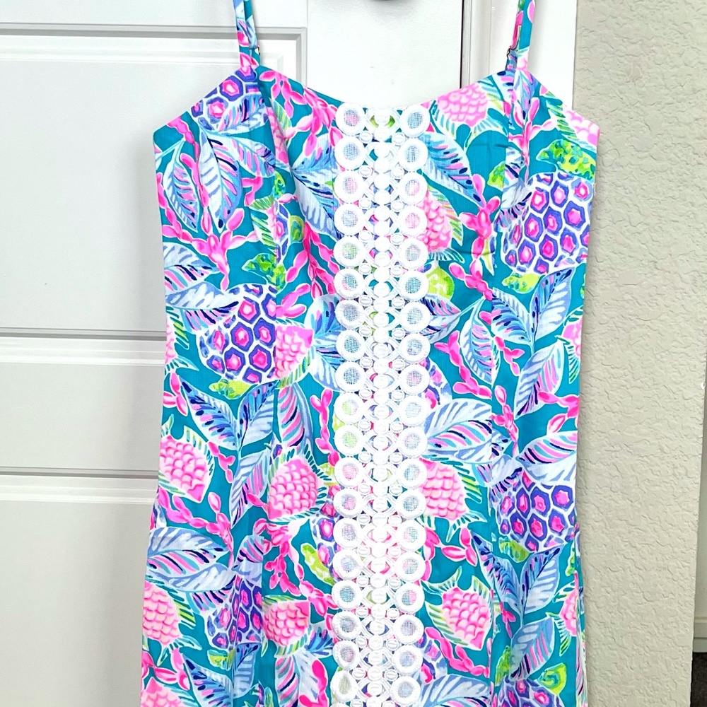 Lilly Pulitzer Shelli Floral Stretch Cotton Shift Dress